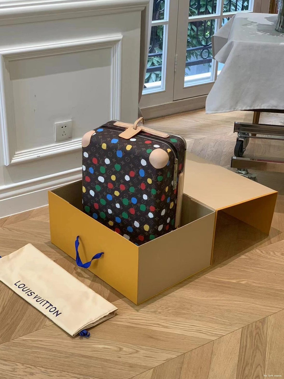 YAYOI CABIN 55 HORIZON 37L POLKADOT SUITCASE CUSTOM 0819